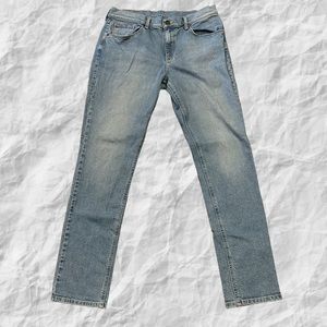 MOTT & BOW 31X32(31.5) Slim Mid Rise Benson Boyfriend Jeans Light Blue